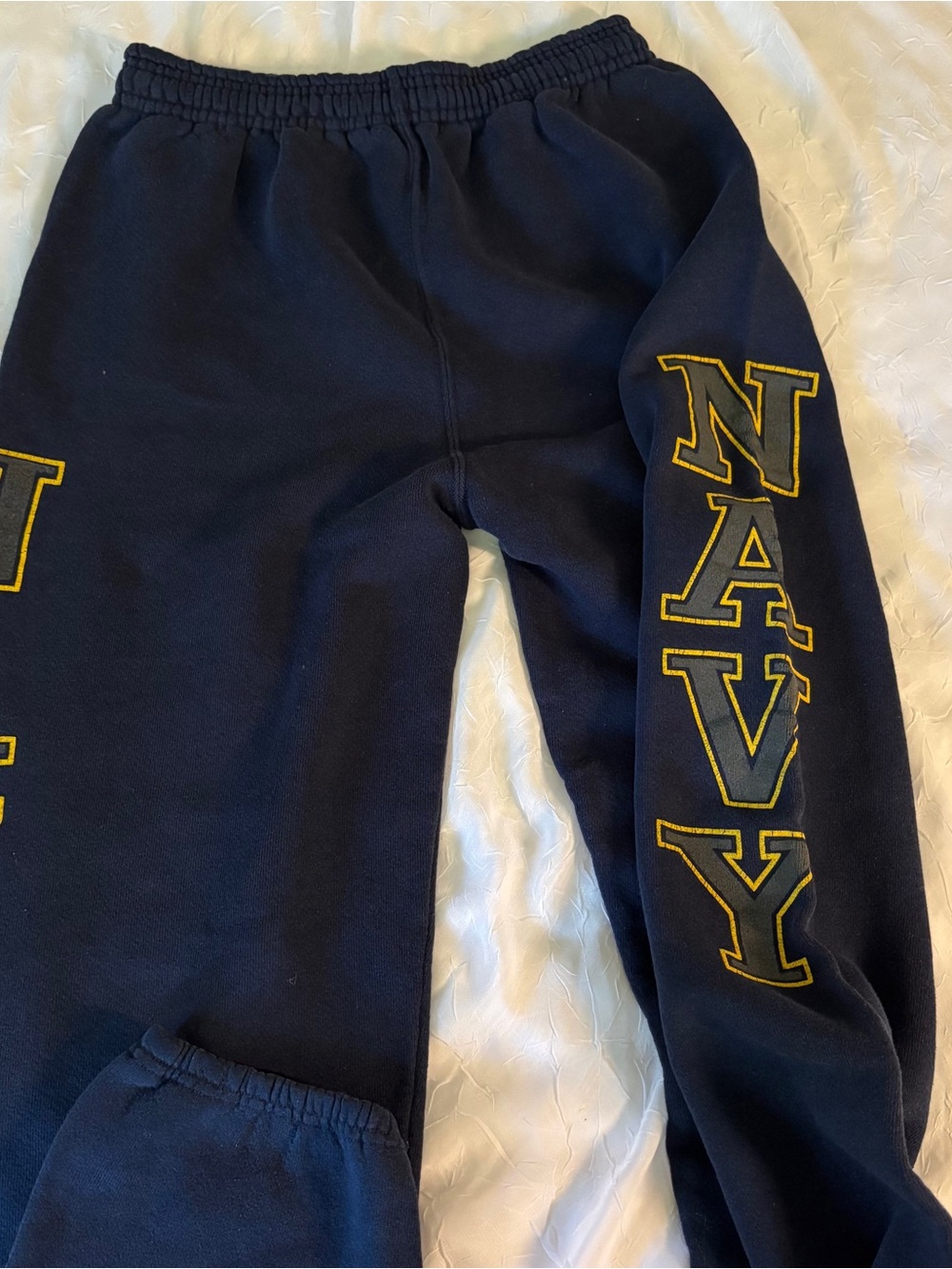 Men’s NAVY Sweatpants | visible wear